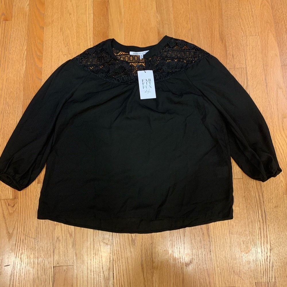 Women’s Collective Concepts Black 3/4 sleeve blouse size -Medium.